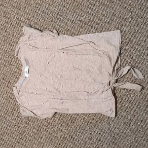 Blouse with Pearls Sown On